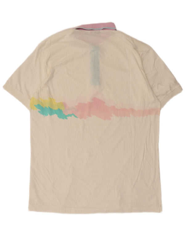 Fila Ανδρικό Πόλο Μπλουζάκι IT 54 XL Λευκή Βαφή Γραβάτας
