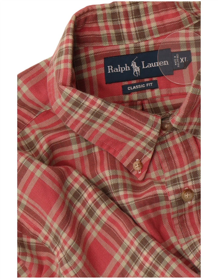 Ανδρικό πουκάμισο Ralph Lauren Classic Fit Flannel XL Red Check