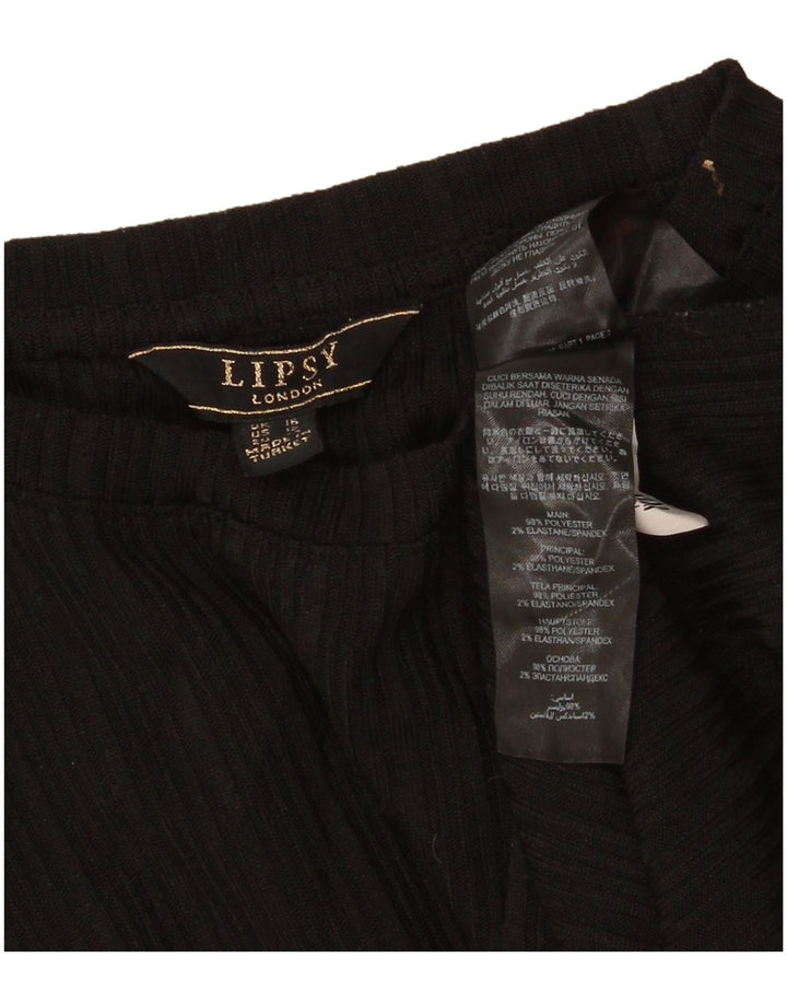 Lipsy Γυναικείο T-Shirt Top UK 16 Large Black Polyester