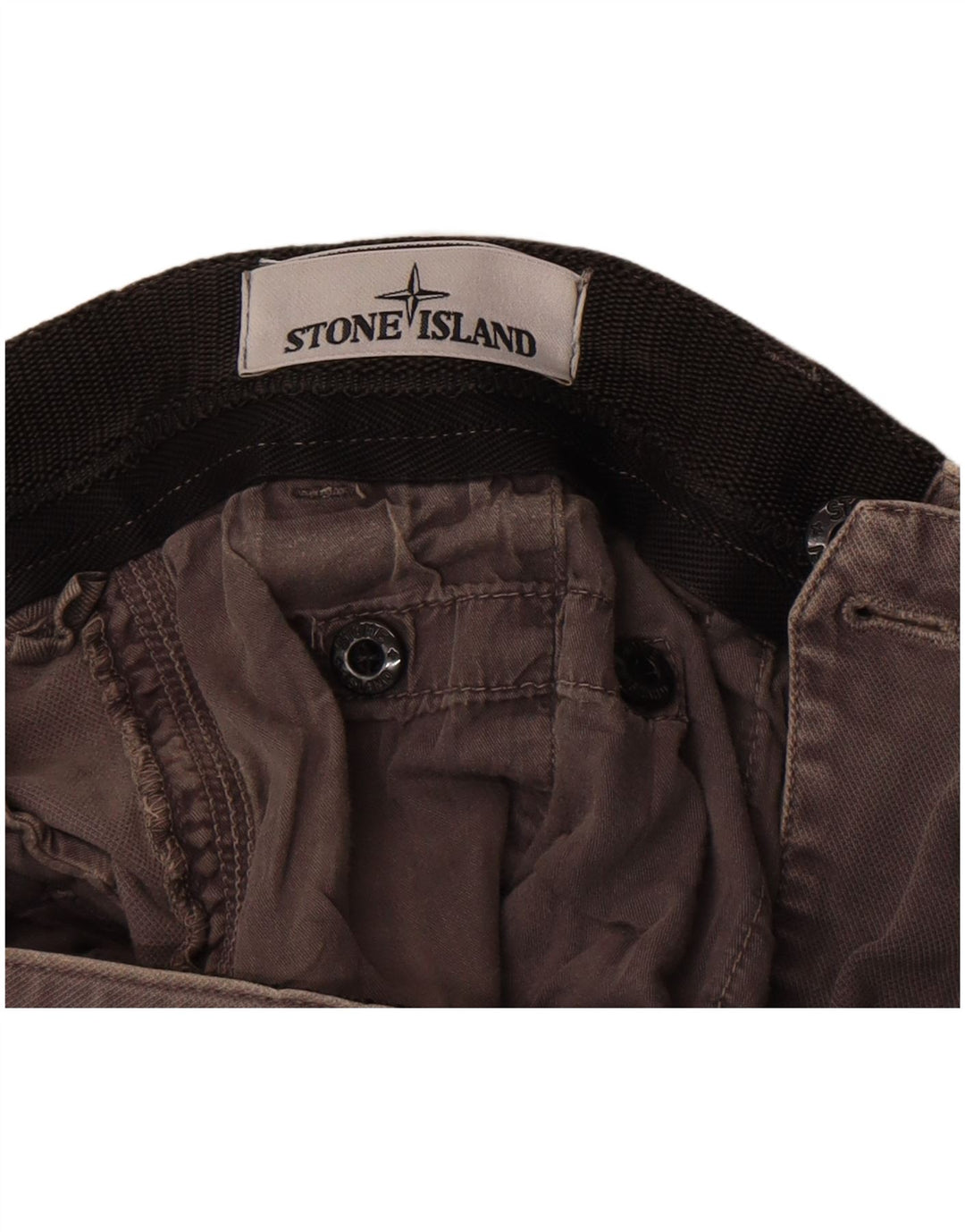 Stone Island Ανδρικό ίσιο παντελόνι Cargo W32 L34 Γκρι βαμβακερό