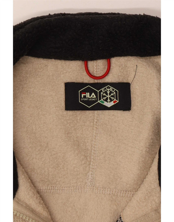 Fila Ανδρικό Fleece Jacket UK 44 2XL Beige Polyester