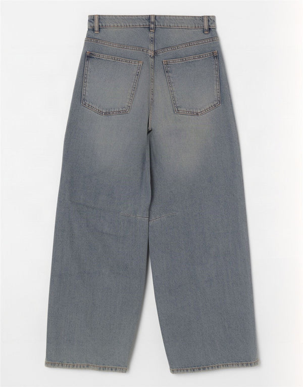 Zara γυναικείο μπαλόνι ψηλόμεσο τζιν EU 36 XS W26 L29 Μπλε βαμβακερό