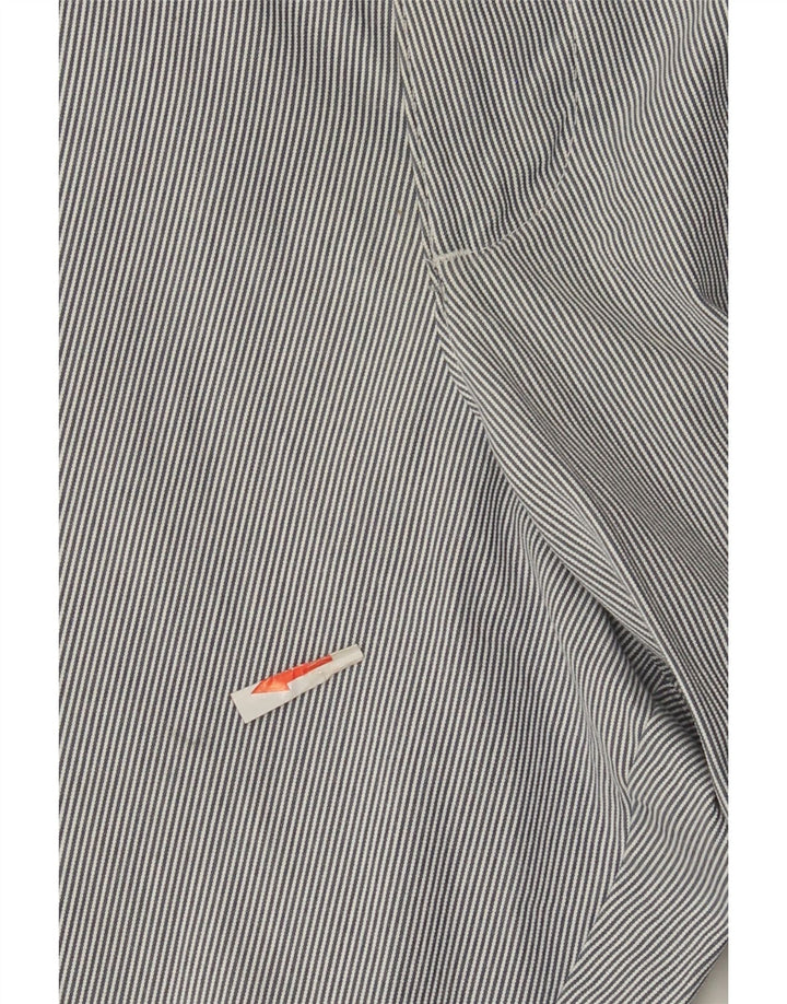 Ανδρικό σορτς Chino Marks & Spencer W40 XL Γκρι βαμβακερό ριγέ