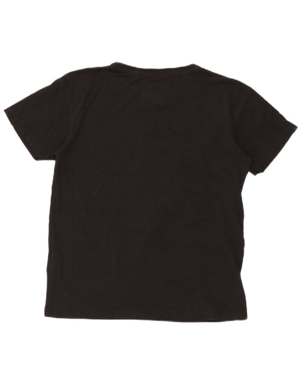 Superdry Γυναικείο T-Shirt Top UK 12 Μεσαίο μαύρο βαμβακερό