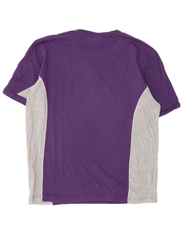 Ανδρικό γραφικό T-Shirt Champion Top XL Purple Colourblock Βαμβακερό