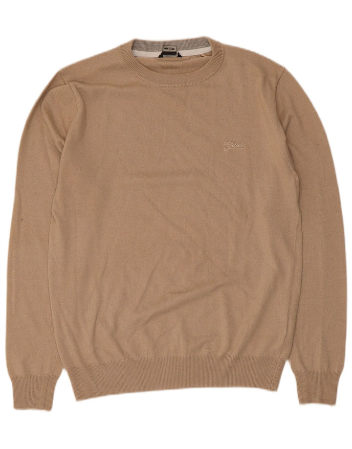 Ανδρικό πουλόβερ Guess Crew Neck Jumper Medium Beige Polyamide
