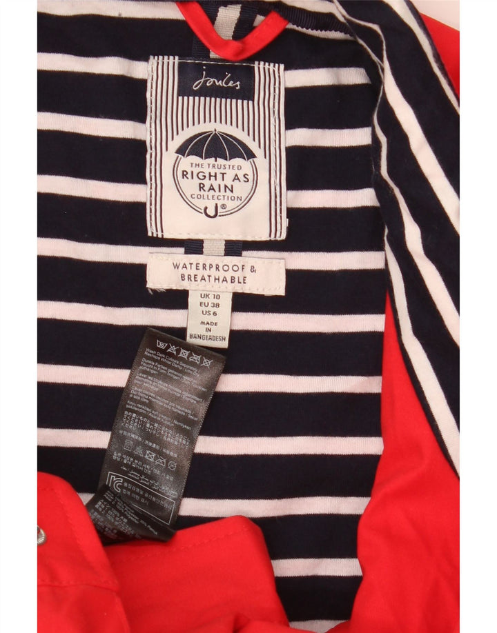 Joules Γυναικείο μπουφάν βροχής UK 10 Small κόκκινο βαμβακερό