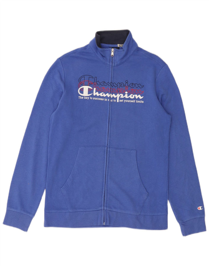 CHAMPION Boys Graphic αθλητική φόρμα Top Jacket 13-14 Years XL Blue