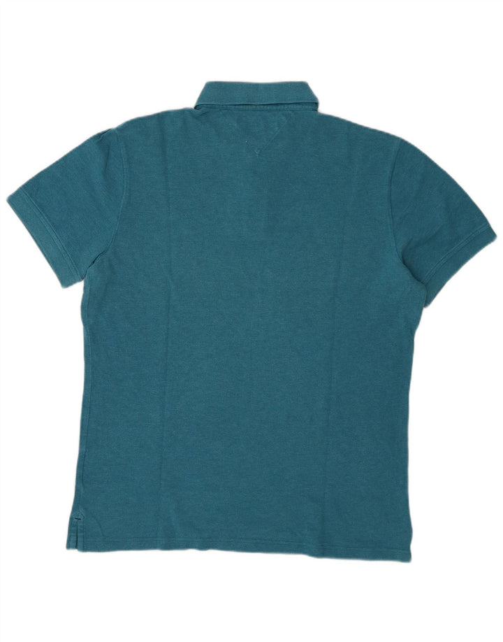 Tommy Hilfiger Ανδρικό πουκάμισο Polo Custom Fit Large Blue