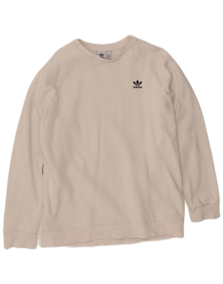 Ανδρικό φούτερ ADIDAS Primegreen Jumper μεγάλο λευκό βαμβακερό