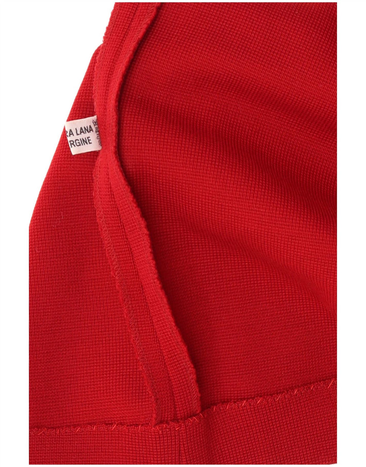 Vintage Γυναικεία Pencil Φούστα W32 Μεγάλη Κόκκινη Μάλλινη