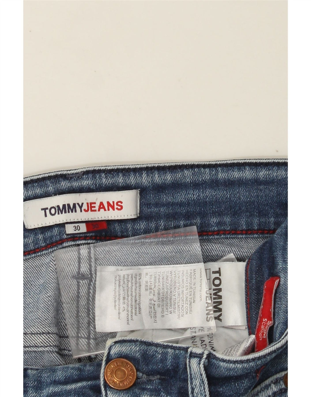TOMMY HILFIGER Ανδρικό Scanton Slim Jeans W30 L30 Μπλε βαμβακερό