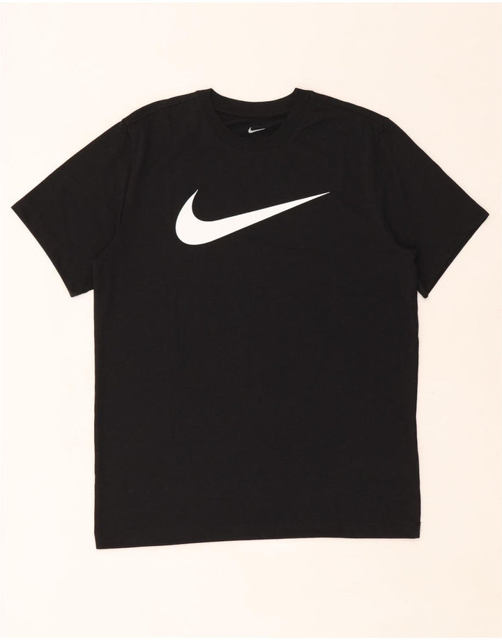 Ανδρικό γραφικό μπλουζάκι Nike Dri Fit, μεσαίο μαύρο πολυεστέρα