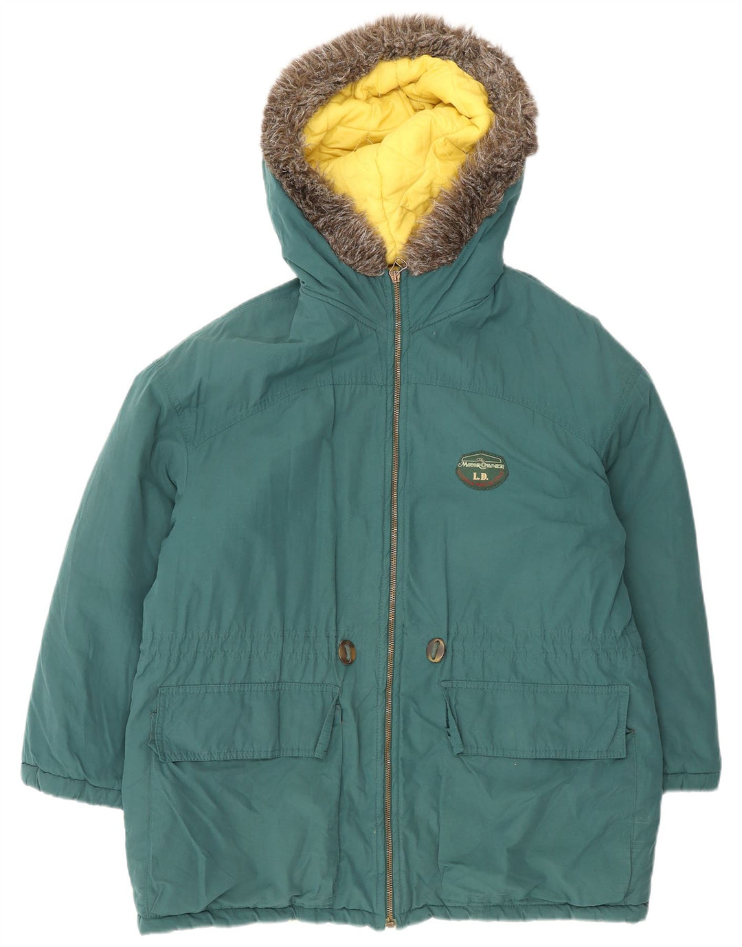 Vintage γυναικείο μπουφάν Parka με κουκούλα UK 16 Large Green