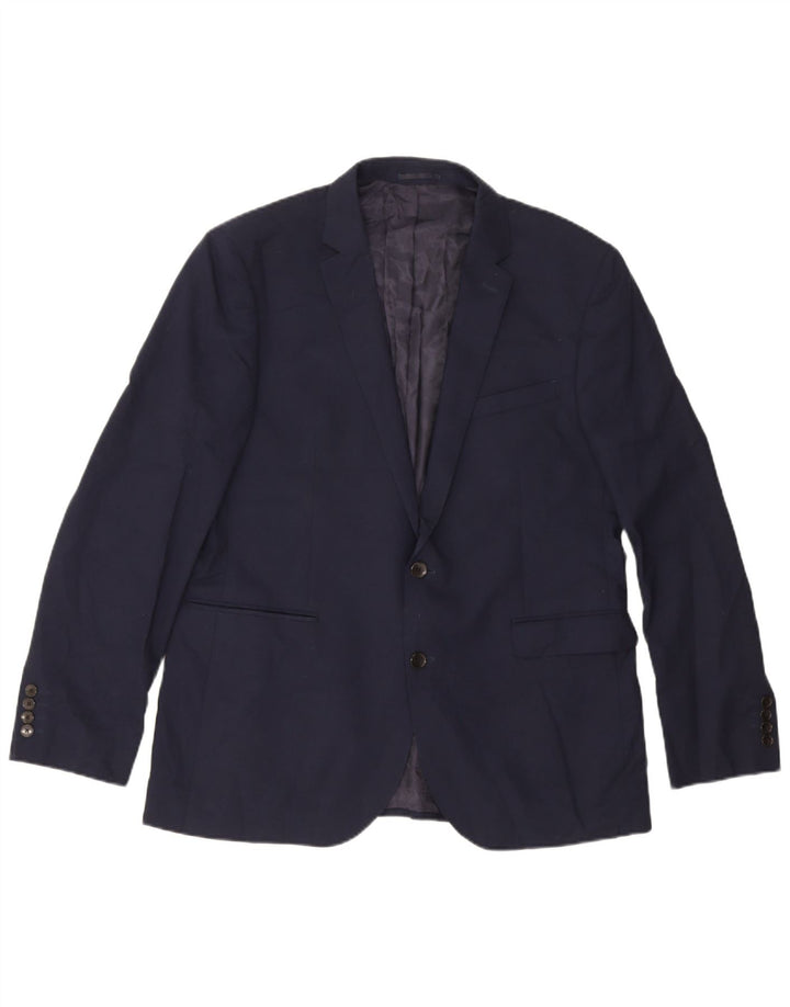 John Lewis Ανδρικό σακάκι 2 κουμπιών UK 44 2XL Navy Blue Wool