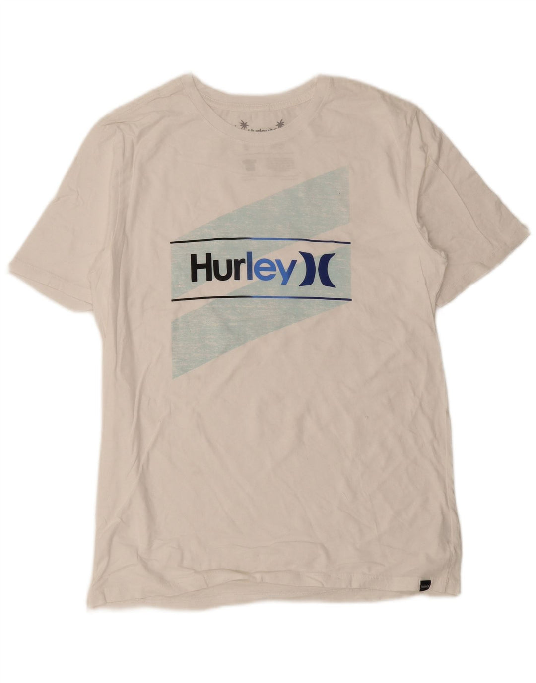 Ανδρικό γραφικό μπλουζάκι Hurley, μικρό λευκό βαμβακερό