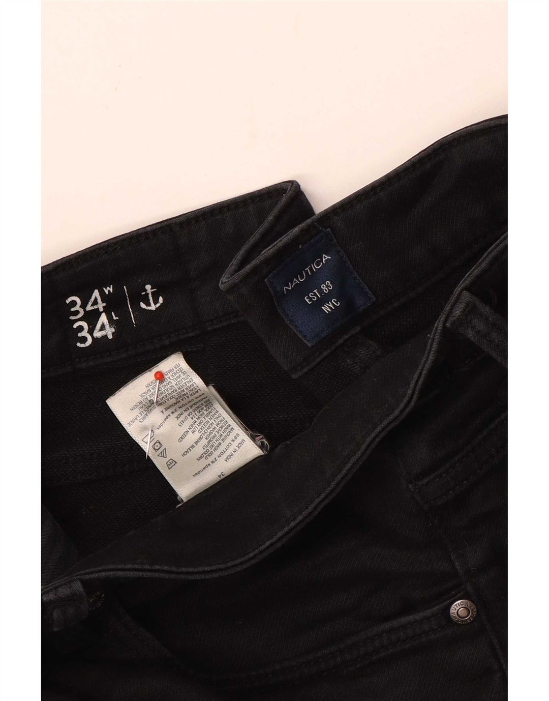 Nautica Ανδρικό Slim Jeans W34 L26 Μαύρο βαμβακερό