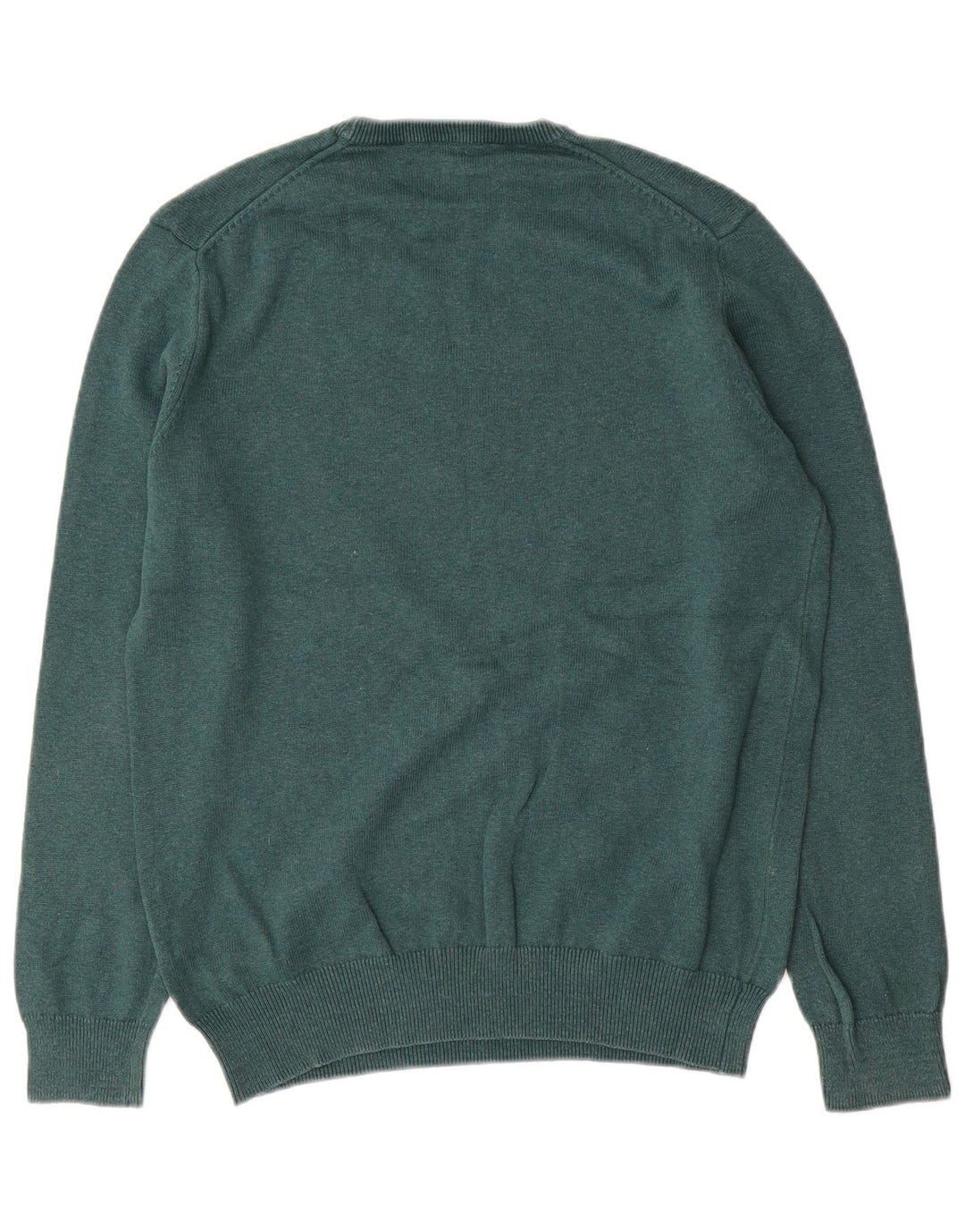 Ανδρικό πουλόβερ με λαιμόκοψη Crew Clothing Ανδρικό βαμβακερό μεσαίο πράσινο