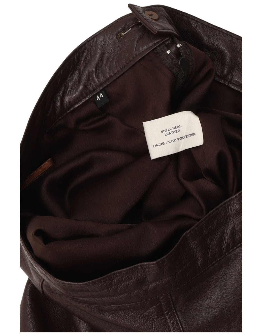 Γυναικεία Δερμάτινη Φούστα VINTAGE IT 44 Medium W28 Καφέ Δερμάτινη