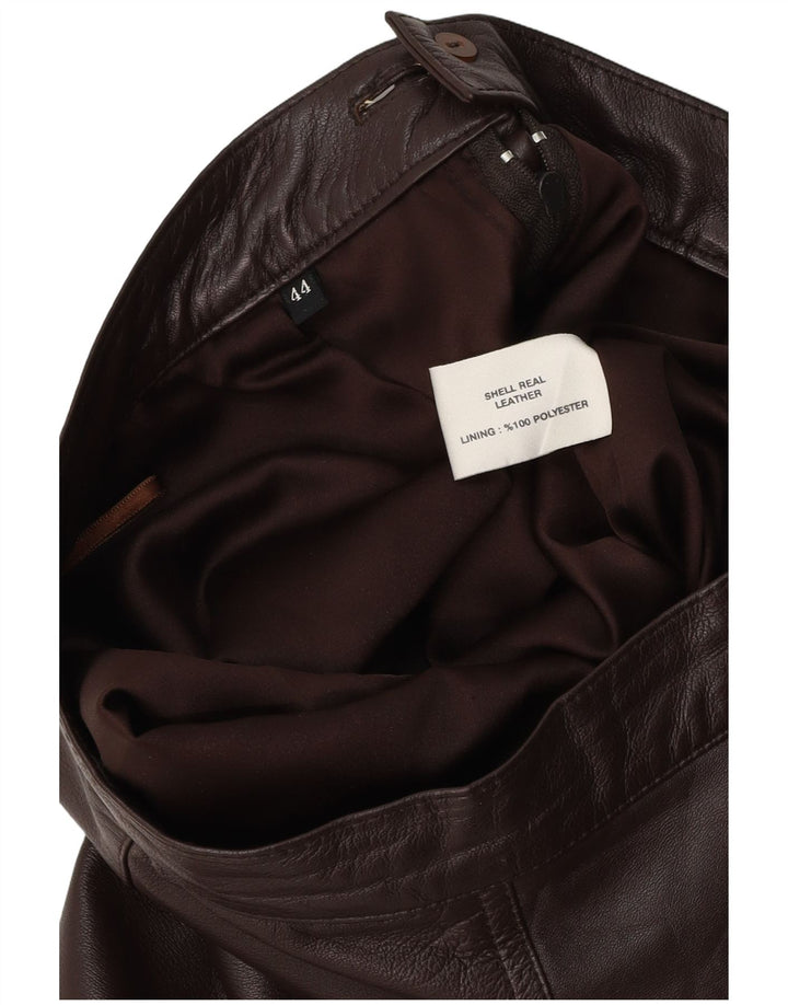 Γυναικεία Δερμάτινη Φούστα VINTAGE IT 44 Medium W28 Καφέ Δερμάτινη