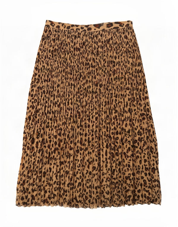 Marks & Spencer Γυναικεία φούστα σε γραμμή Α UK 12 Medium W30 Beige Animal Print