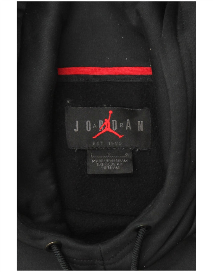 JORDAN Ανδρικό Dri Fit Hoodie Jumper Μεγάλος Μαύρος Πολυεστέρας