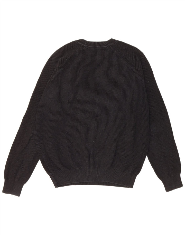 Ανδρικό πουλόβερ Zara Crew Neck Jumper Μικρό μαύρο βαμβακερό