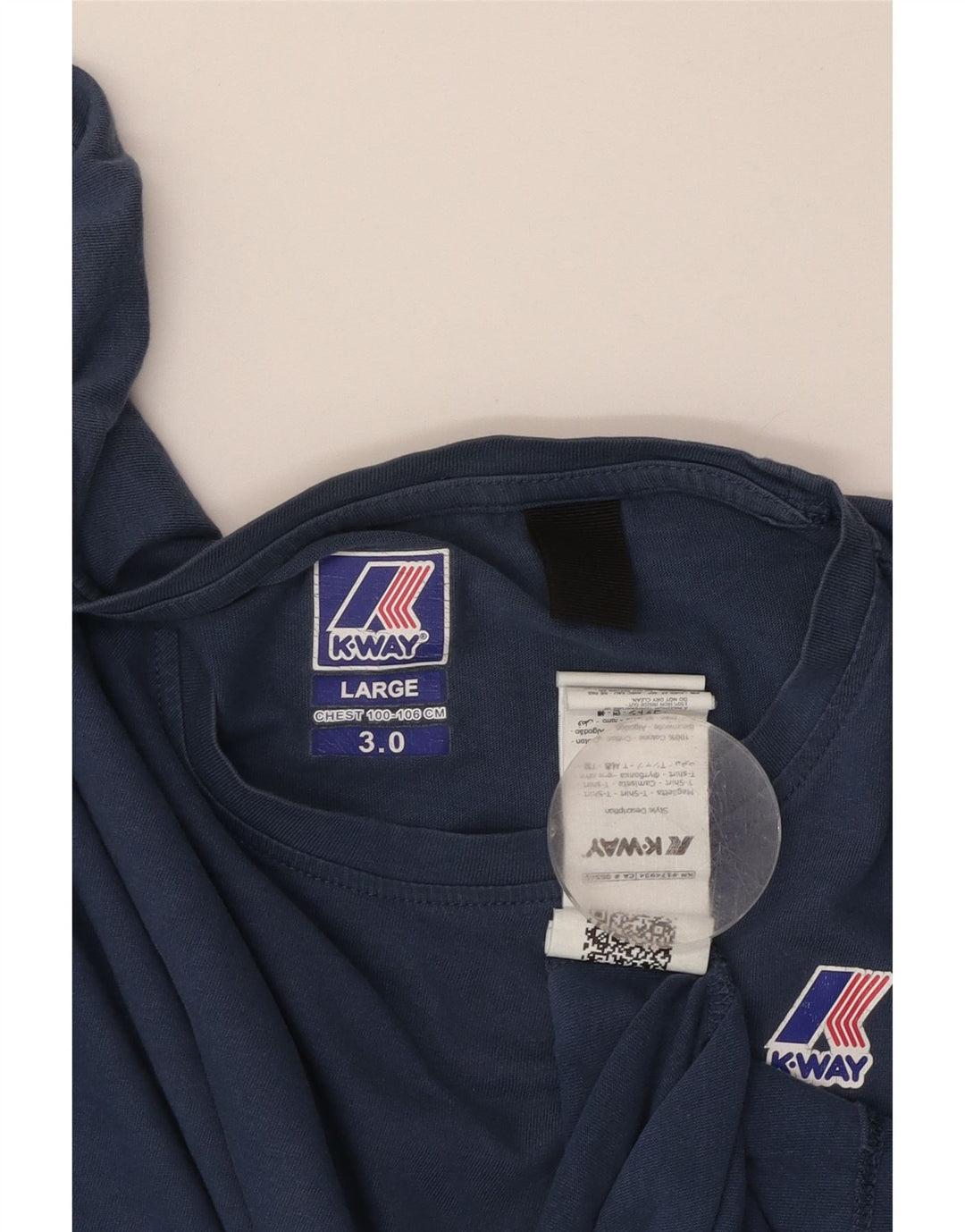 K-WAY Ανδρικό T-Shirt Top μεγάλο μπλε βαμβακερό