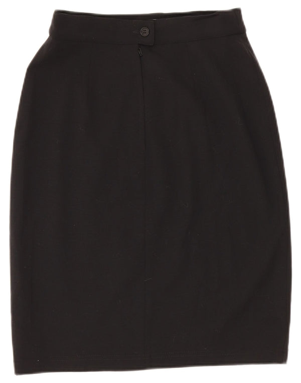 Max Mara Γυναικεία Ψηλόμεση Μολύβι Φούστα UK 14 Μεγάλη W28 Μαύρη μάλλινη