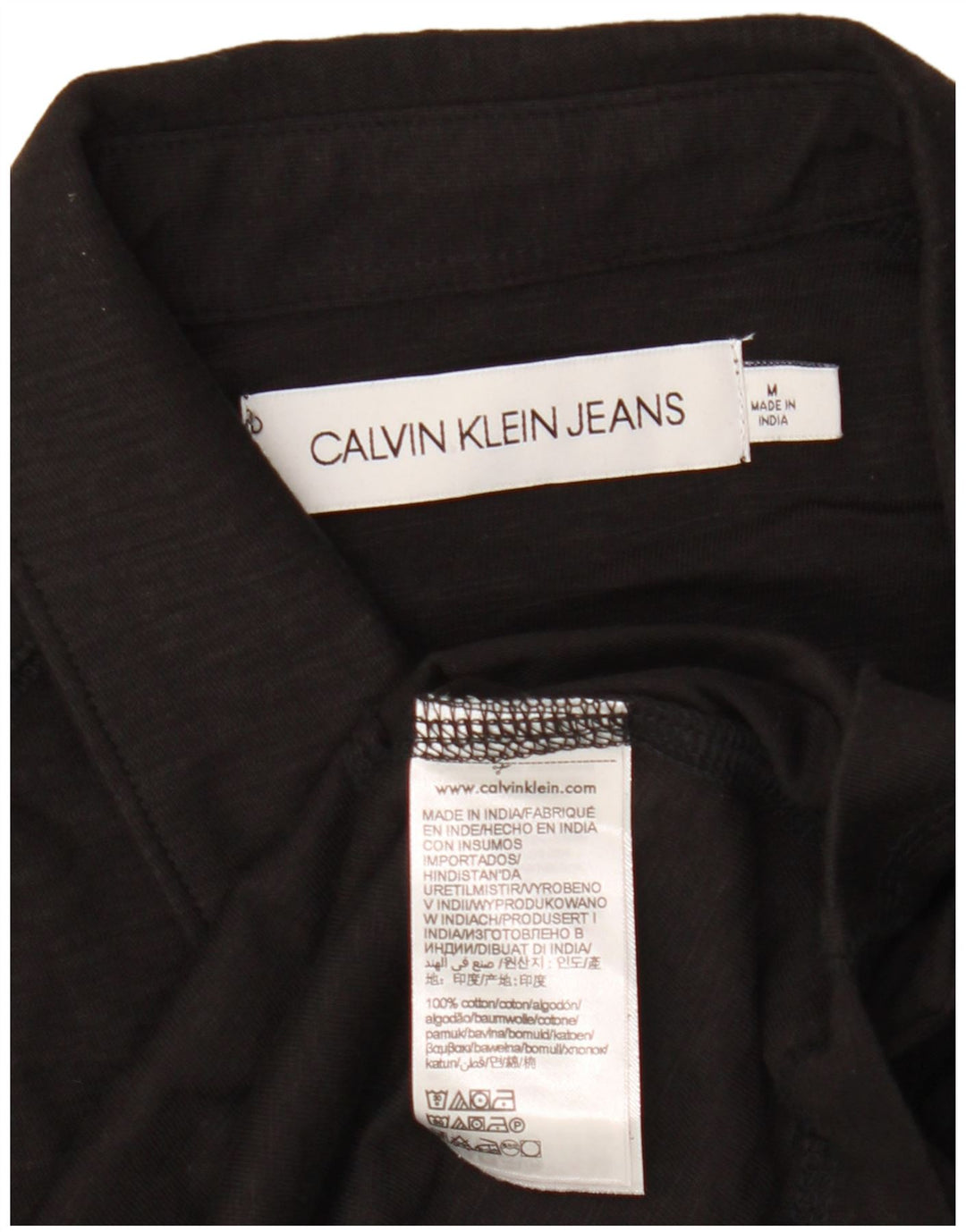 CALVIN KLEIN JEANS Ανδρικό γραφικό πουκάμισο πόλο μεσαίο βαμβακερό