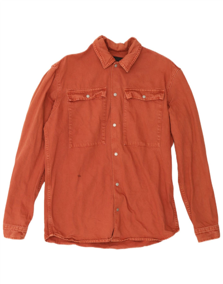 Jack & Jones Ανδρικό τζιν πουκάμισο μικρό καφέ βαμβακερό