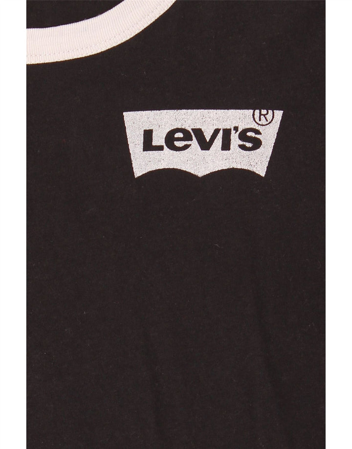 Γυναικείο T-Shirt Levi's Top UK 14 Medium Black Colourblock