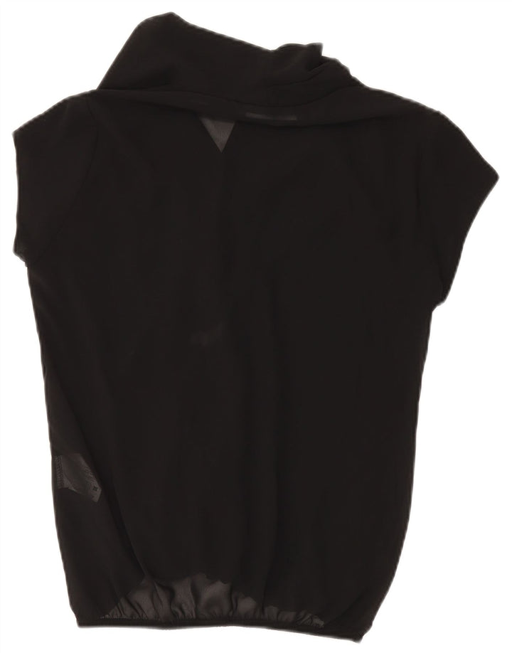 Sandro Ferrone Γυναικεία See Through Μπλούζα Top 10 Small Black Polyester