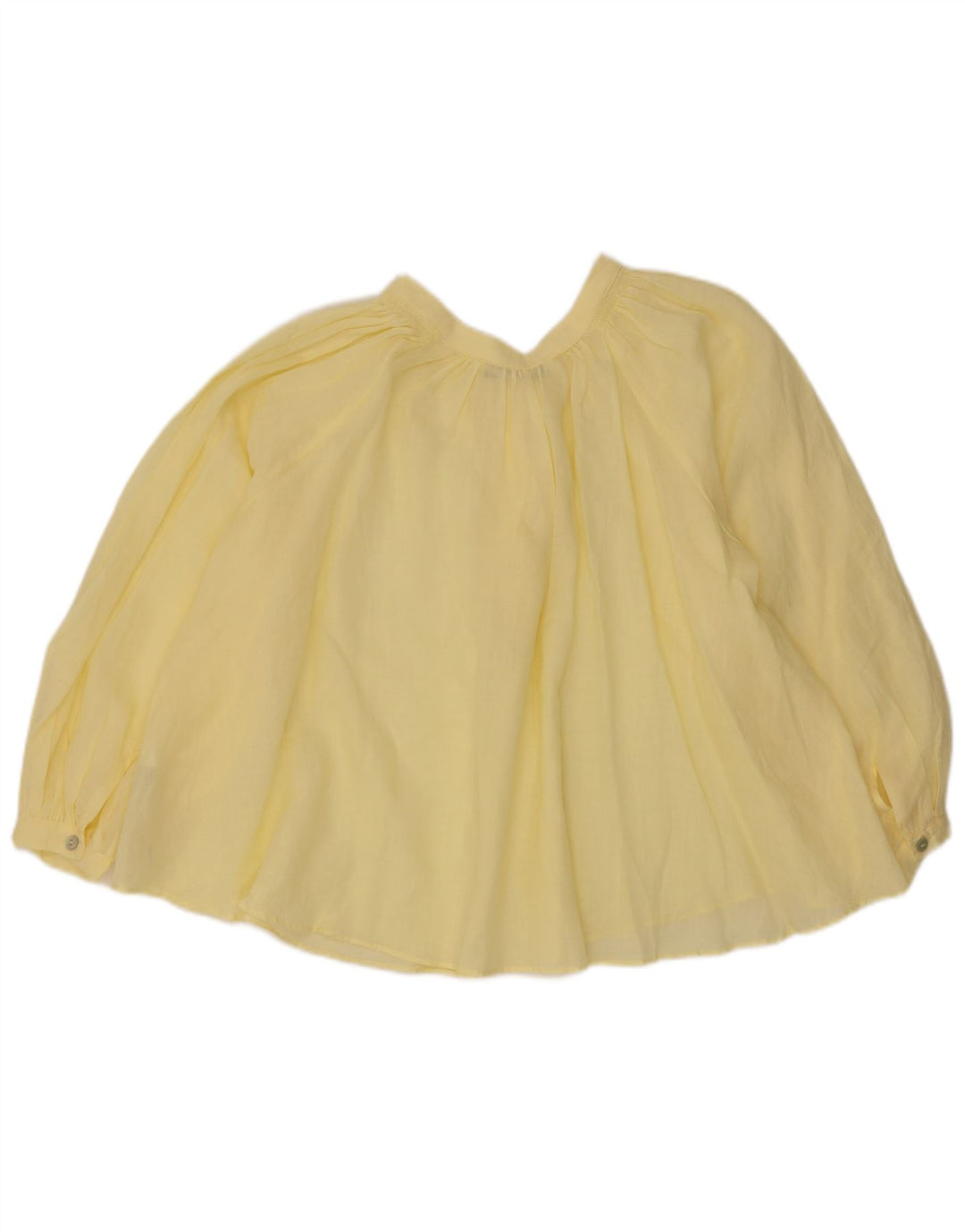 Zara Γυναικεία Μακρυμάνικη Μπλούζα Oversized Μπλούζα UK 14 Medium Yellow
