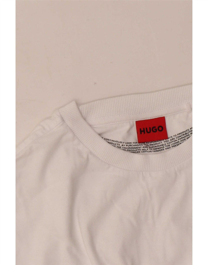 Ανδρικό γραφικό μπλουζάκι Hugo Boss Τοπ μεσαίο λευκό