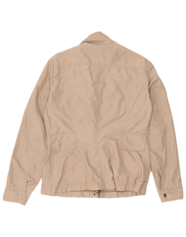 Zara Γυναικείο Utility Jacket UK 14 Large Beige Βαμβακερό