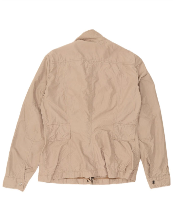 Zara Γυναικείο Utility Jacket UK 14 Large Beige Βαμβακερό