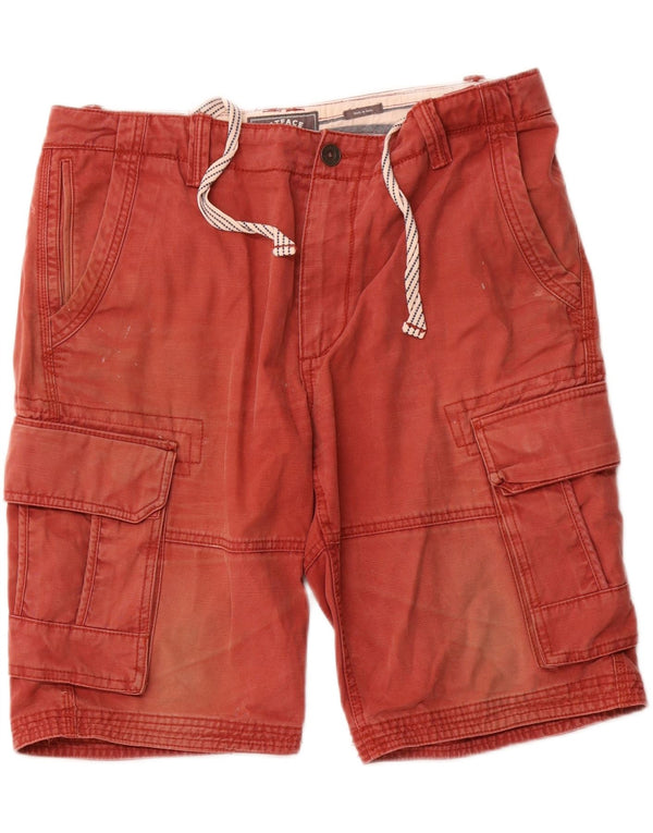 FAT FACE Ανδρικό σορτς Cargo W36 μεγάλο κόκκινο βαμβακερό