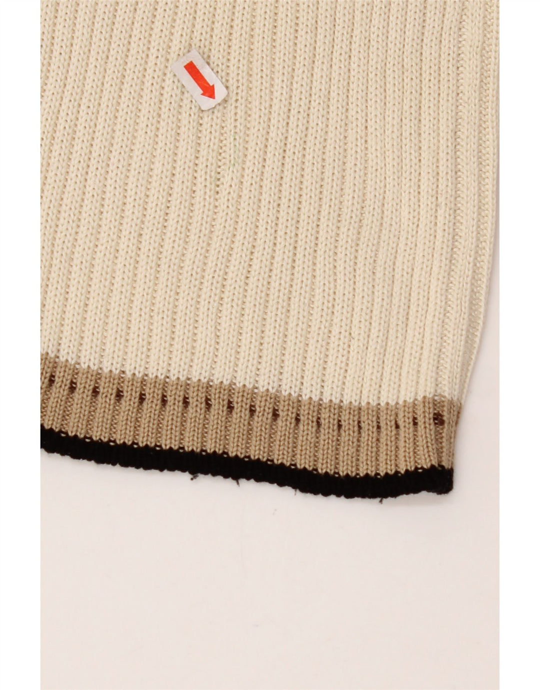 CERRUTI 1881 Γυναικείο πουλόβερ ζακέτα UK 12 Βαμβακερό μεσαίο υπόλευκο