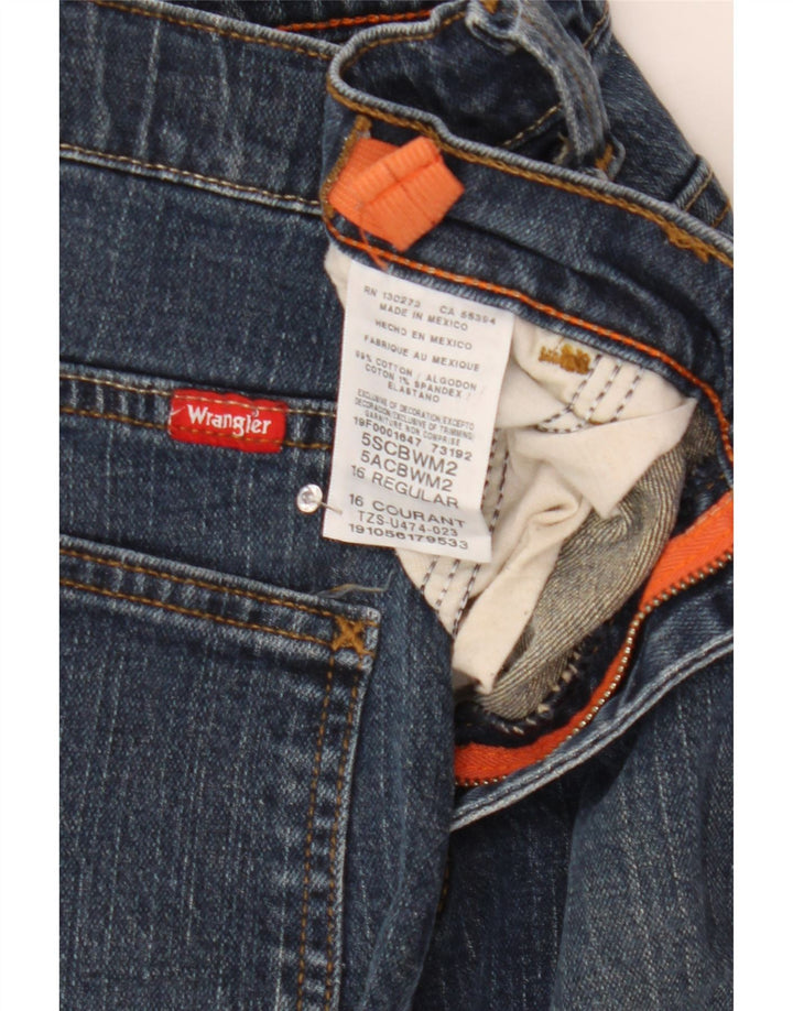 Wrangler Boys Straight Jeans 15-16 ετών W28 L28 Μπλε βαμβακερό