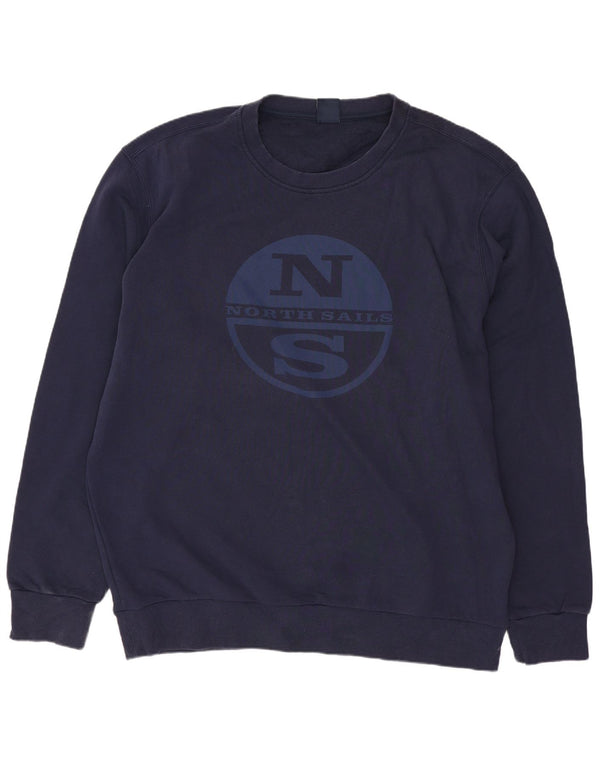 Ανδρικό γραφικό φούτερ North Sails Jumper 3XL Navy Blue Cotton
