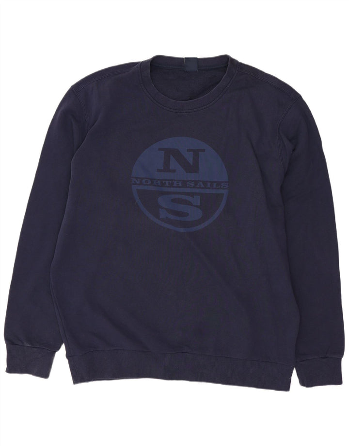 Ανδρικό γραφικό φούτερ North Sails Jumper 3XL Navy Blue Cotton