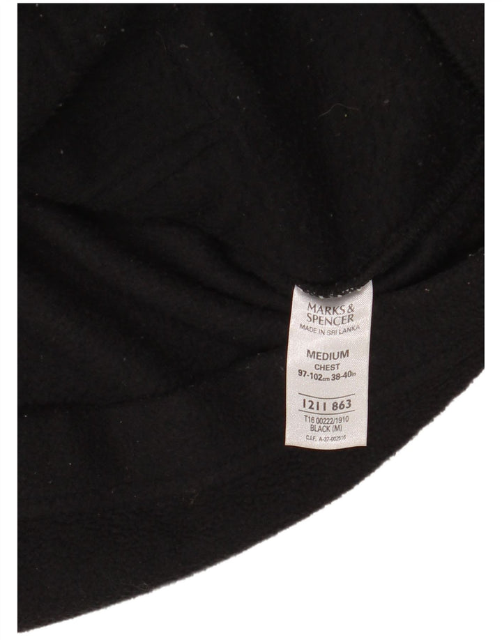 Marks & Spencer Ανδρικό Fleece Jacket UK 38 Medium Black Polyester