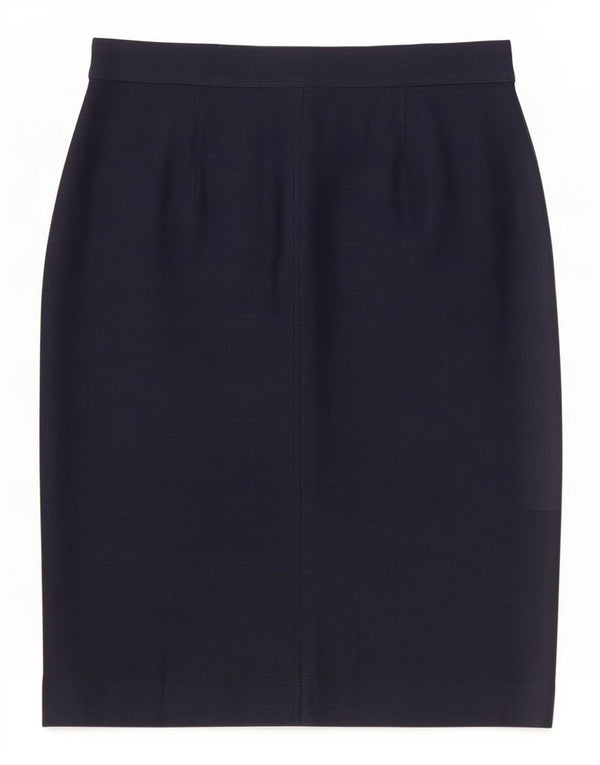 Γυναικεία ίσια ψηλόμεση φούστα Marella UK 18 XL W32 Navy Blue Λινά