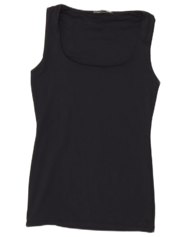 Zara Γυναικείο Αμάνικο Γιλέκο UK 8 Small Navy Blue