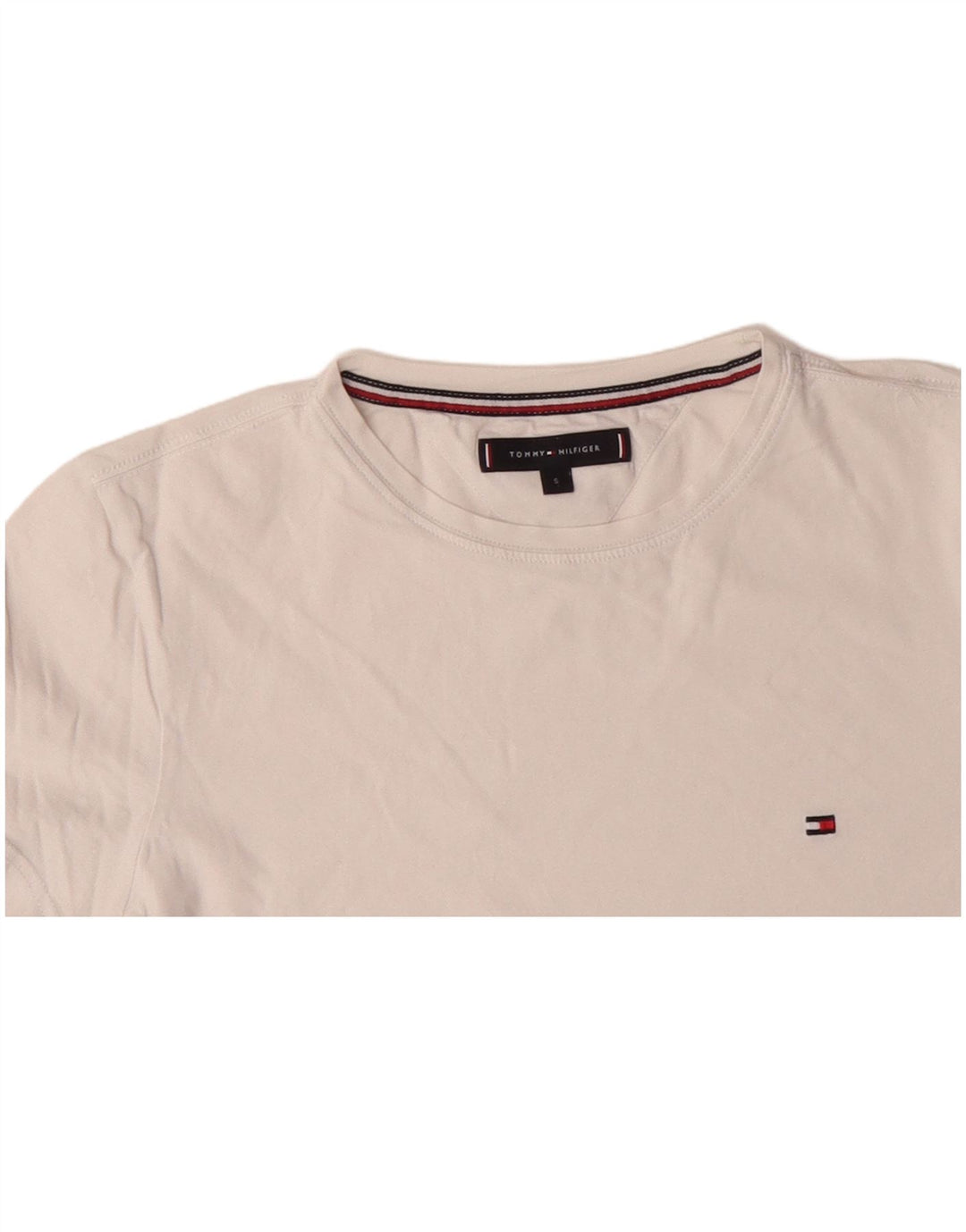 TOMMY HILFIGER Ανδρικό T-Shirt Top Μικρό λευκό βαμβακερό