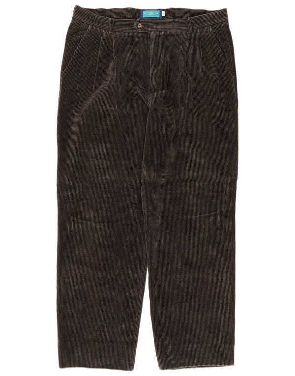 Belfe & Mens ίσιο κοτλέ παντελόνι W34 L29 Γκρι βαμβακερό