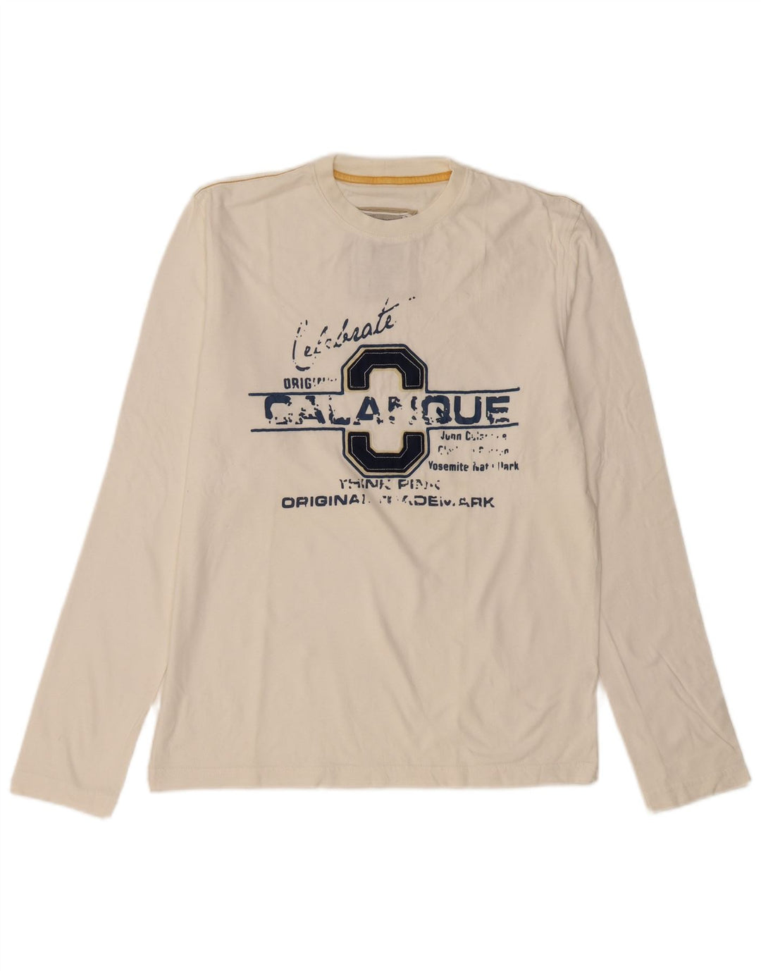 THINK PINK Ανδρικό γραφικό τοπ μακρυμάνικο XL από λευκό βαμβακερό