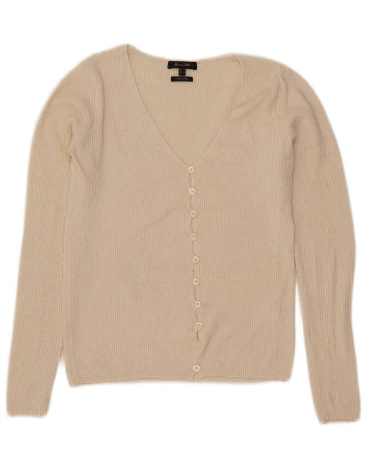 Massimo Dutti Γυναικείο πουλόβερ Crop Cardigan UK 8 Small Off White