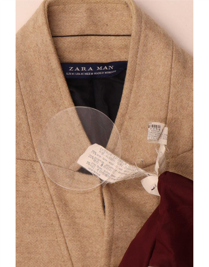 Zara Ανδρικό Πανωφόρι UK 38 Μεσαίο Μπεζ μαλλί
